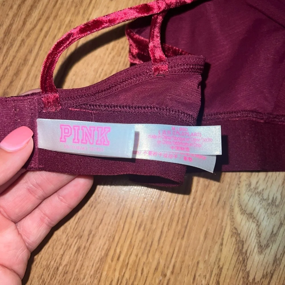 PINK Velvet Bralette - Picture 4 of 4